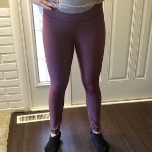Lululemon heathered maroon high waisted leggings